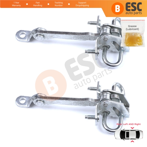 2 Pieces Rear Door Hinge Stop Check Strap Limiter for Alfa Romeo 147 937 Hatchback 2001-2010 46790383 