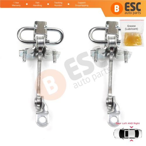 2 Pieces Rear Door Hinge Stop Check Strap Limiter for Alfa Romeo 147 937 Hatchback 2001-2010 46790383 