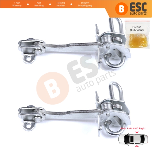 2 Pieces Rear Door Hinge Stop Check Strap Limiter for Fiat Punto MK2 188 5-Door 1999-2012 51790088