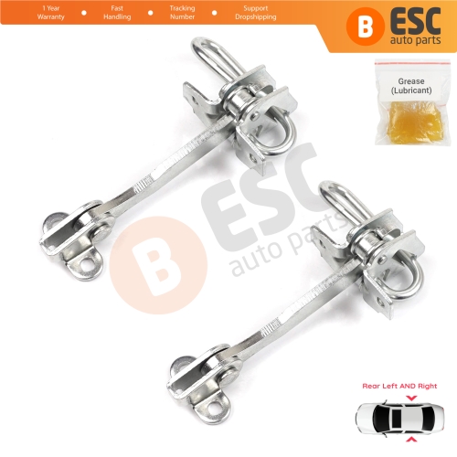 2 Pieces Rear Door Hinge Stop Check Strap Limiter for Fiat Punto MK2 188 5-Door 1999-2012 51790088