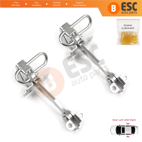 2 Pieces Rear Door Hinge Stop Check Strap Limiter for Fiat Punto MK2 188 5-Door 1999-2012 51790088