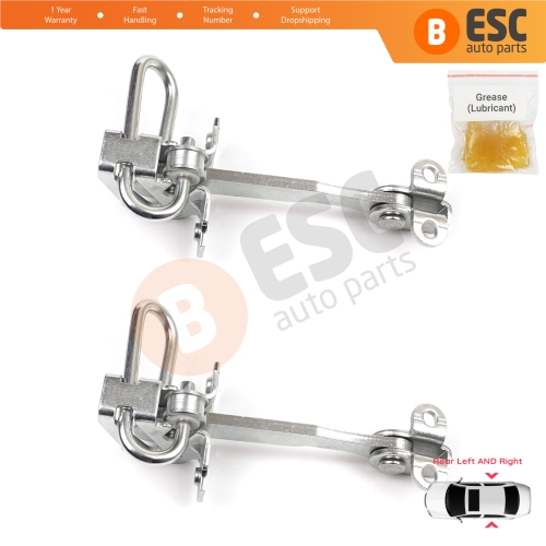 2 Pieces Rear Door Hinge Stop Check Strap Limiter for Fiat Punto MK2 188 5-Door 1999-2012 51790088