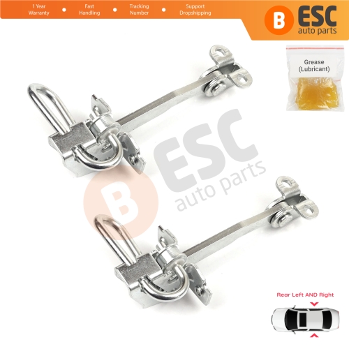2 Pieces Rear Door Hinge Stop Check Strap Limiter for Fiat Punto MK2 188 5-Door 1999-2012 51790088