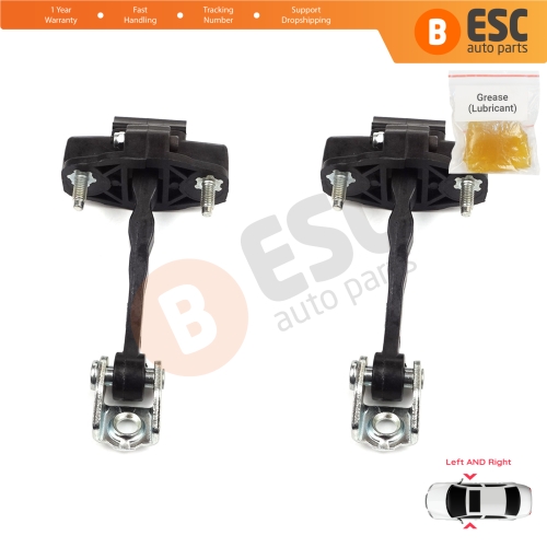 2 Pieces Door Hinge Stop Check Strap Limiter for Alfa Romeo MiTo 955 2008–2018 3-Door HB 50509095