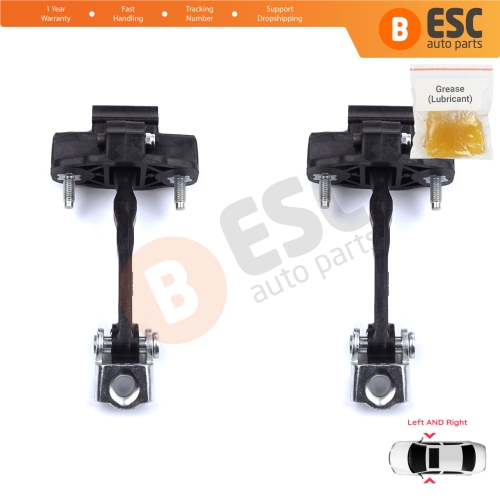 2 Pieces Door Hinge Stop Check Strap Limiter for Alfa Romeo MiTo 955 2008–2018 3-Door HB 50509095