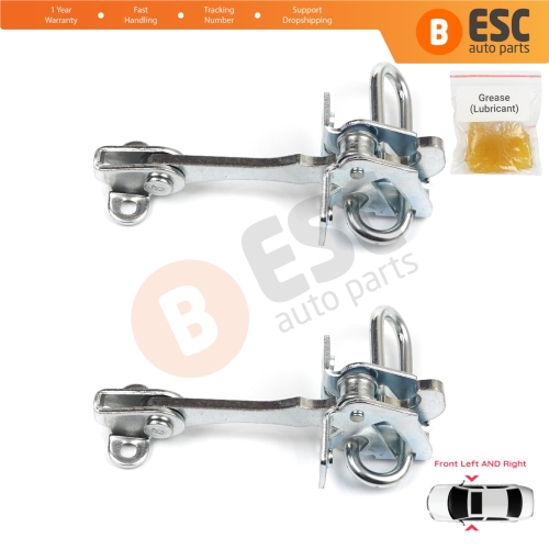 2 Pieces Door Hinge Stop Check Strap Limiter for Lancia Ypsilon MK2 843 2003–2011 3-Door HB 51758391