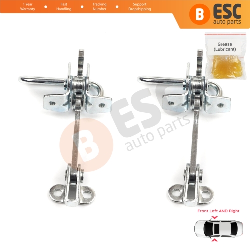 2 Pieces Door Hinge Stop Check Strap Limiter for Lancia Ypsilon MK2 843 2003–2011 3-Door HB 51758391