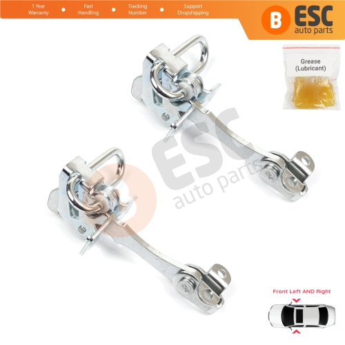 2 Pieces Door Hinge Stop Check Strap Limiter for Lancia Ypsilon MK2 843 2003–2011 3-Door HB 51758391
