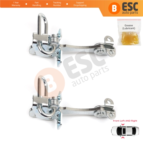 2 Pieces Door Hinge Stop Check Strap Limiter for Lancia Ypsilon MK2 843 2003–2011 3-Door HB 51758391