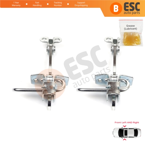 2 Pieces Door Hinge Stop Check Strap Limiter for Lancia Ypsilon MK2 843 2003–2011 3-Door HB 51758391