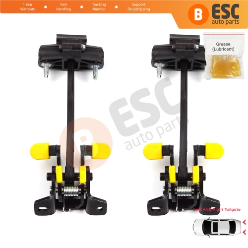 2 Pieces Rear Trunk Door Hinge Stop Check Strap Limiter for Fiat Fiorino Qubo 225 2007-2024 Citroen Nemo Peugeot Bipper Tepee 9035AQ