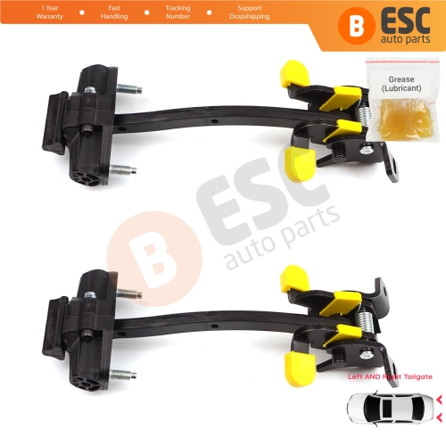 2 Pieces Rear Trunk Door Hinge Stop Check Strap Limiter for Fiat Fiorino Qubo 225 2007-2024 Citroen Nemo Peugeot Bipper Tepee 9035AQ