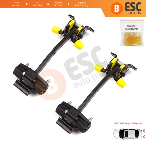 2 Pieces Rear Trunk Door Hinge Stop Check Strap Limiter for Fiat Fiorino Qubo 225 2007-2024 Citroen Nemo Peugeot Bipper Tepee 9035AQ