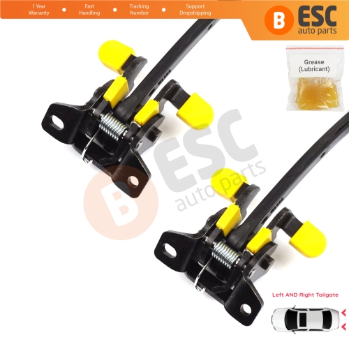 2 Pieces Rear Trunk Door Hinge Stop Check Strap Limiter for Fiat Fiorino Qubo 225 2007-2024 Citroen Nemo Peugeot Bipper Tepee 9035AQ