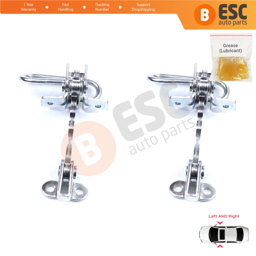 2 Pieces Door Hinge Stop Check Strap Limiter for Fiat Punto MK2 188 3-Door 1999-2012 51754187 