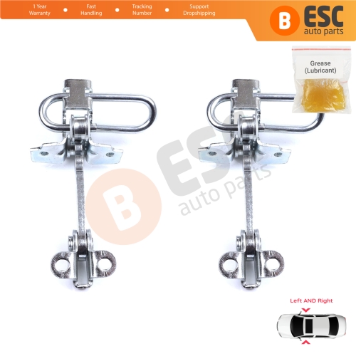 2 Pieces Door Hinge Stop Check Strap Limiter for Fiat Punto MK2 188 3-Door 1999-2012 51754187 