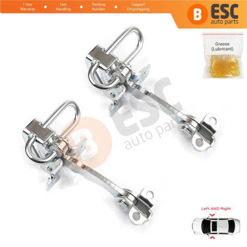 2 Pieces Door Hinge Stop Check Strap Limiter for Fiat Punto MK2 188 3-Door 1999-2012 51754187 