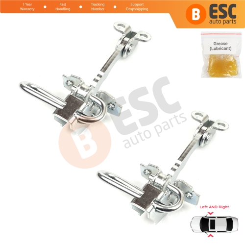 2 Pieces Door Hinge Stop Check Strap Limiter for Fiat Punto MK2 188 3-Door 1999-2012 51754187 