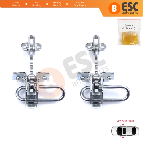 2 Pieces Door Hinge Stop Check Strap Limiter for Fiat Punto MK2 188 3-Door 1999-2012 51754187 