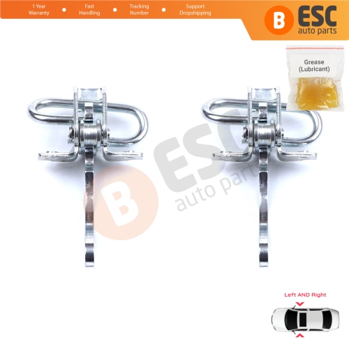 2 Pieces Door Hinge Stop Check Strap Limiter for Fiat Seicento 600 Elettra 187 1997-2010 46553843