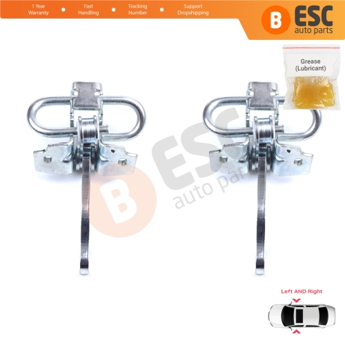 2 Pieces Door Hinge Stop Check Strap Limiter for Fiat Seicento 600 Elettra 187 1997-2010 46553843