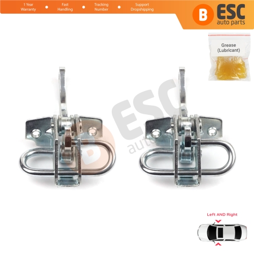 2 Pieces Door Hinge Stop Check Strap Limiter for Fiat Seicento 600 Elettra 187 1997-2010 46553843