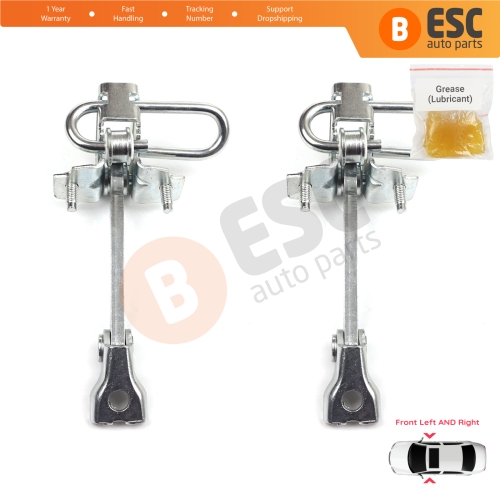 2 Pieces Front Door Hinge Stop Check Strap Limiter for Iveco Daily III IV V VI 1999-On 500314457