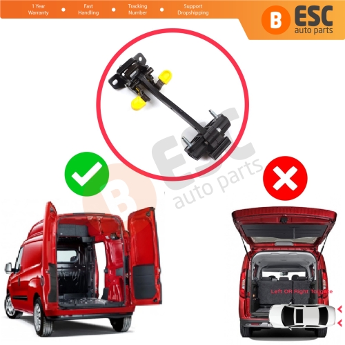 2 Pieces Rear Trunk Door Hinge Stop Check Strap Limiter for Fiat Doblo 263 Opel Combo D 51879452
