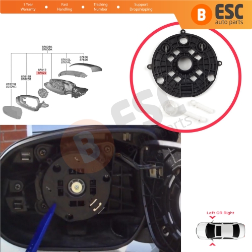 Side Mirror Actuator Motor Assy Cover for Kia Optima MK3 Forte MK1 Ceed Cerato MK2 Hyundai Azera Grandeur MK5 Grand i10 MK2 876221M000