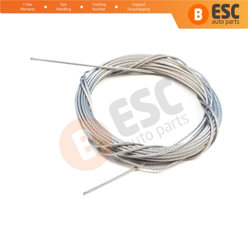 10 meter Car Door Hood Trunk Release Locking Latch Bowden Repair Cable AISI 304 Steel Wire Rope 7x7 Strands Diameter 1.2 mm