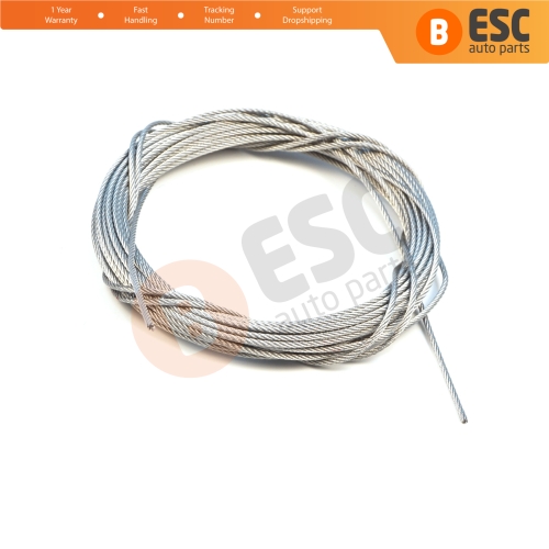 10 meter Car Door Hood Trunk Release Locking Latch Bowden Repair Cable AISI 304 Steel Wire Rope 7x7 Strands Diameter 1.2 mm