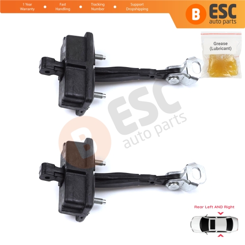 2 Pieces Rear Door Hinge Stop Check Strap Limiter for Fiat Panda MK4 312 319 519 2011-2023 Van Hatchback 52022104