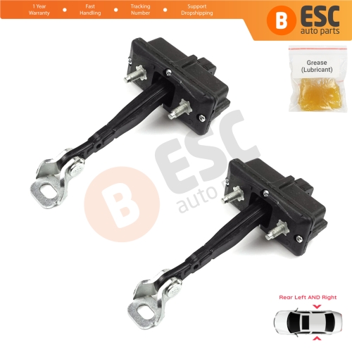 2 Pieces Rear Door Hinge Stop Check Strap Limiter for Fiat Panda MK4 312 319 519 2011-2023 Van Hatchback 52022104