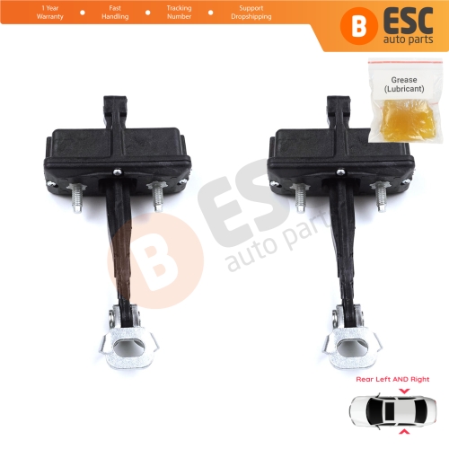 2 Pieces Rear Door Hinge Stop Check Strap Limiter for Fiat Panda MK4 312 319 519 2011-2023 Van Hatchback 52022104