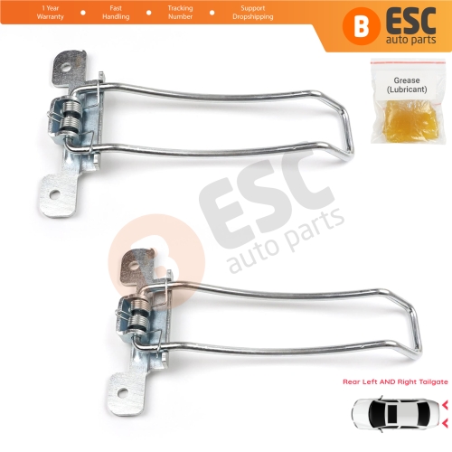 2 Pieces Rear Left and Right Trunk Door Hinge Stop Check Strap Limiter for Iveco Daily 1999-2014 500365957