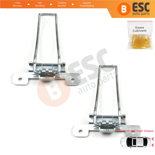 2 Pieces Rear Left and Right Trunk Door Hinge Stop Check Strap Limiter for Iveco Daily 1999-2014 500365957