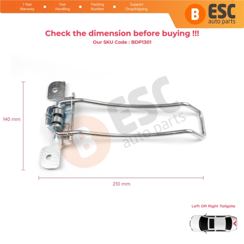 2 Pieces Rear Left and Right Trunk Door Hinge Stop Check Strap Limiter for Iveco Daily 1999-2014 500365957
