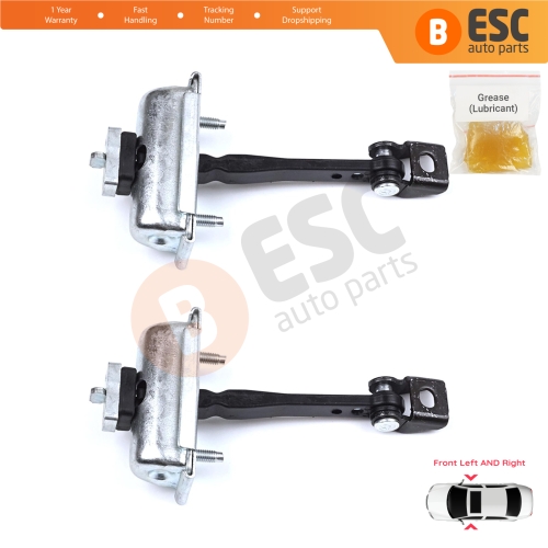 2 Pieces Front Door Hinge Stop Check Strap Limiter for Citroen C3 MK3 Peugeot 208 2008 MK1 5-Door Hatchback 9671891380