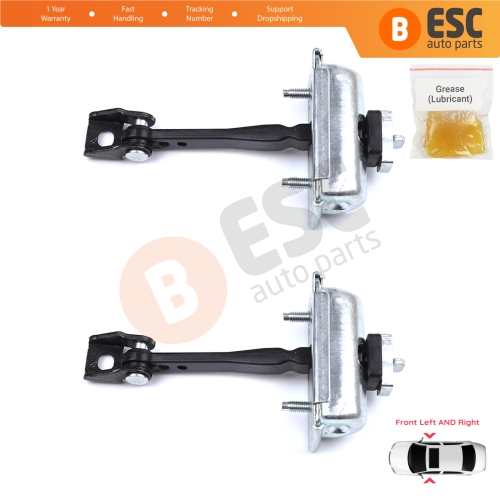 2 Pieces Front Door Hinge Stop Check Strap Limiter for Citroen C3 MK3 Peugeot 208 2008 MK1 5-Door Hatchback 9671891380