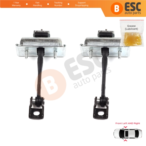 2 Pieces Front Door Hinge Stop Check Strap Limiter for Citroen C3 MK3 Peugeot 208 2008 MK1 5-Door Hatchback 9671891380