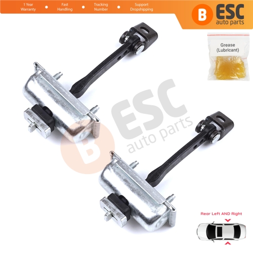 2 Pieces Rear Door Hinge Stop Check Strap Limiter for Citroen C3 MK3 Peugeot 208 2008 MK1 5-Door Hatchback 9671891280	