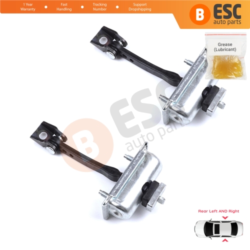 2 Pieces Rear Door Hinge Stop Check Strap Limiter for Citroen C3 MK3 Peugeot 208 2008 MK1 5-Door Hatchback 9671891280	