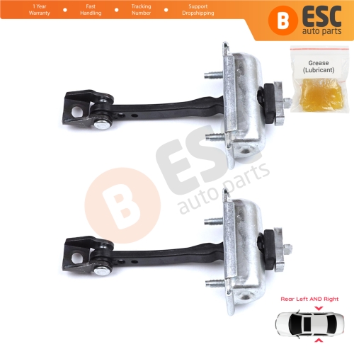 2 Pieces Rear Door Hinge Stop Check Strap Limiter for Citroen C3 MK3 Peugeot 208 2008 MK1 5-Door Hatchback 9671891280	