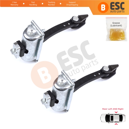 2 Pieces Rear Door Hinge Stop Check Strap Limiter for Citroen C3 MK3 Peugeot 208 2008 MK1 5-Door Hatchback 9671891280	