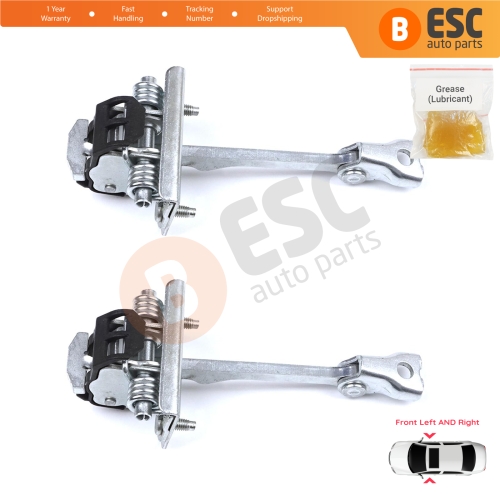 2 Pieces Front Door Hinge Stop Check Strap Limiter for Citroen DS3 3-Door Hatchback Convertible 2009-2019 9181Q8