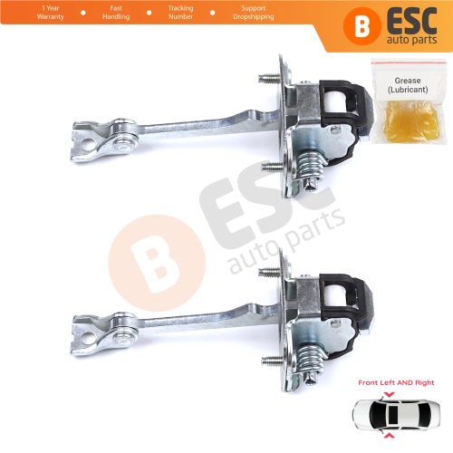 2 Pieces Front Door Hinge Stop Check Strap Limiter for Citroen DS3 3-Door Hatchback Convertible 2009-2019 9181Q8