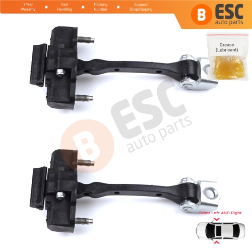 2 Pieces Front Door Hinge Stop Check Strap Limiter for Citroen C4 Cactus 2014-On 9801290780