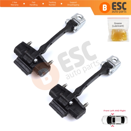 2 Pieces Front Door Hinge Stop Check Strap Limiter for Citroen C4 Cactus 2014-On 9801290780