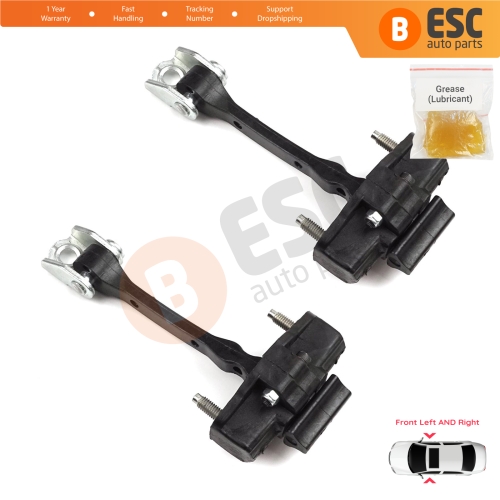 2 Pieces Front Door Hinge Stop Check Strap Limiter for Citroen C4 Cactus 2014-On 9801290780