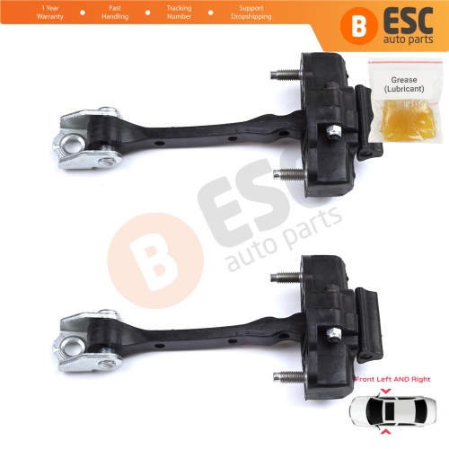2 Pieces Front Door Hinge Stop Check Strap Limiter for Citroen C4 Cactus 2014-On 9801290780
